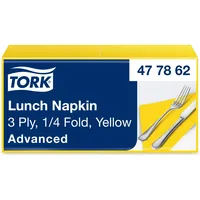 TORK Serviette 477862 33x33cm 3lg. 1/4 Falz gelb