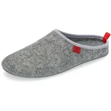 Andres Machado - Dynamic - Unisex-Hausschuh aus Grauer Naturwolle und Feinfilz mit anatomischer Sohle - Made in Spain, Grau, 48 EU - 48 EU