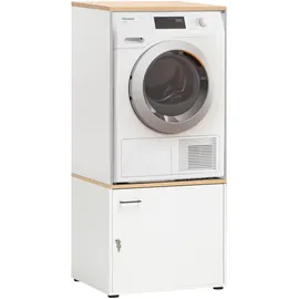 Schildmeyer Solea Waschmaschinenschrank 67,1 x 60 x 154,7 cm Weiß Holz/Kunststoff/Metall