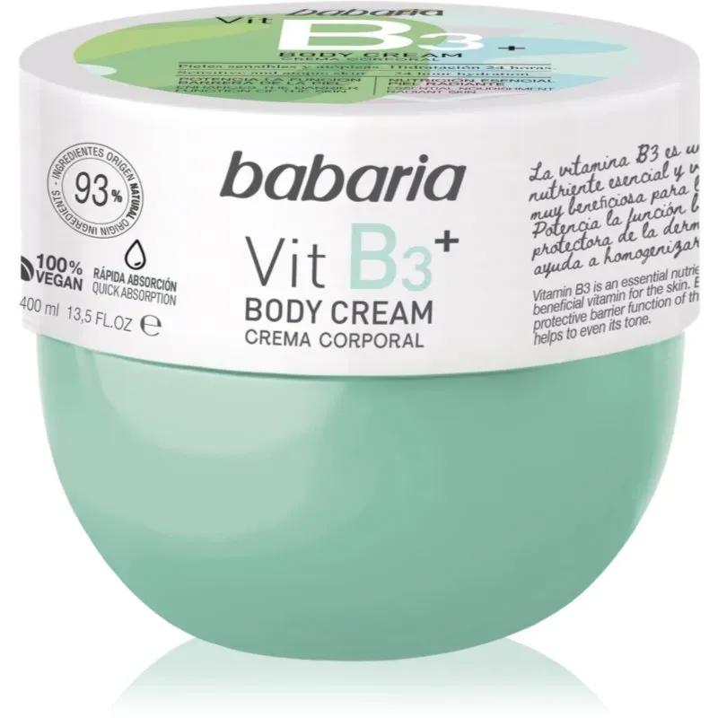 Babaria Vitamin B3 Körpercreme für empfindliche Oberhaut 400 ml