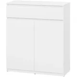 Mirjan24 Kombikommode 92 x 107 x 40 cm Weiß
