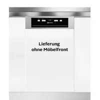 BAUKNECHT teilintegrierbarer Geschirrspüler "BK4PC11BS7A0", Energieeffizienz: C (A-G), silber (edelstahl), B:44,8cm H:82cm T:55,5cm, Geschirrspüler, Doppelter Komfort – mit Besteckschublade und zusätzlichem Besteckkorb