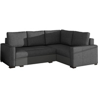 MOEBLO Ecksofa BRAS, Eckcouch Couch Sofa L-Form Polstergarnitur Wohnlandschaft Polstersofa mit Ottomane Couchgranitur, mit Bettkasen und Schlaffunktion, - (BxHxT): 235x90x162 cm grau