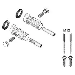 LAUFEN Kartell Boden-Befestigungsset H8928360000001 M 12, für freistehenden Waschtisch