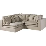 Massivmoebel24 Ecksofa 238x234x90 beige SYLT
