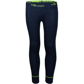 TROLLKIDS Merino Funktionsunterwäsche-set - Navy / Viper Green - 98 cm