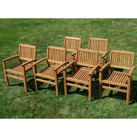 aleos TEAK Set 7-tlg. Braun