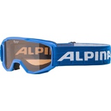 Alpina PINEY - Beschlagfreie, Extrem Robuste & Bruchsichere Skibrille Mit 100% UV-Schutz Für Kinder blue, matt