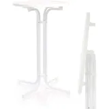 toboli Bistrotisch klappbar Ø70 cm Weiß 110 cm hoch