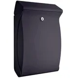 Proregal Funktionaler Design-Wandbriefkasten aus Kunststoff 18,7 Liter, HxBxT 42x13x27 | Einwurföffnung 26,1x3,9cm | Anthrazit