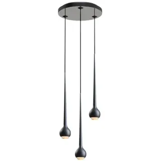 GRAU Falling Sun Chandelier 3 Pendel Black