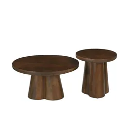SIT Möbel Beistelltisch Ø braun ¦ Maße (cm): H: 48 Ø: 50.0