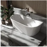 Bernstein Badewanne freistehend Bernstein nova Acryl Weiß glänzend 170x80x60cm