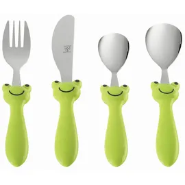 JUSTINUS Kinderbesteck, Metall, 4-teilig, 22 cm, rostfrei, Füttern, Kinderbesteck