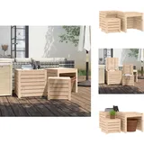 Vidaxl - 3-tlg. Gartenbox-Set Massivholz Kiefer - Gartenmöbel - Kiefernholzmöbel - Gartenbox - Holztruhe - Außendeko
