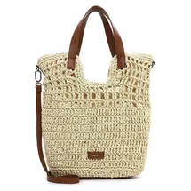SURI FREY Marley Shopper Papierstroh Beige