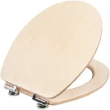 CORNAT WC-Sitz "Ligna Plus" - Hochwertiges Echtholz - Kiefer Absenkautomatik Komfortables Sitzgefühl Edle Holz-Optik passt in jedes Badezimmer / Toilettensitz / Klodeckel / KSLIGKSC