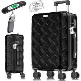 Kesser KESSER® Reisekoffer Koffer ABS Hartschalenkoffer mit Zahlenschloss, Kofferwaage & Reisebrieftasche 360° Rollen Koffer für Business Reise Trolley