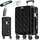 Kesser KESSER® Reisekoffer Koffer ABS Hartschalenkoffer mit Zahlenschloss, Kofferwaage & Reisebrieftasche 360° Rollen Koffer für Business Reise Trolley