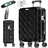 Kesser KESSER® Reisekoffer Koffer ABS Hartschalenkoffer mit Zahlenschloss, Kofferwaage & Reisebrieftasche 360° Rollen Koffer für Business Reise Trolley