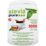 steviapura | Stevia Tabs Sparpackung - 5000 Stück Stevia Tabletten + GRATIS Dosierspender - 300g