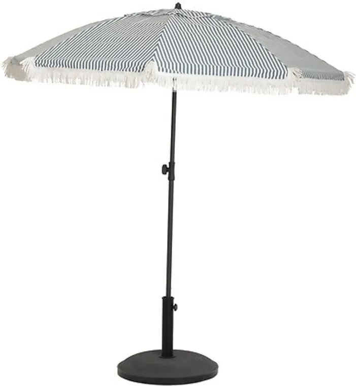 BAUMWOLL-PARASOL MIT FRANSEN