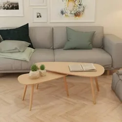 vidaXL Beistelltisch Set 2 Stk. Kiefernholz Massiv Braun