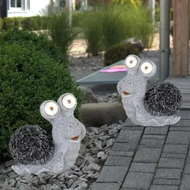 GLOBO Lighting LED grau Kunststoff, 2x 3000k, Lxbxh 19,5x10,5x20 cm,