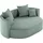 LeGer Home by Lena Gercke 2,5-Sitzer "ISALIE, rundes Loungesofa, mit Kissen, perfekt gepolstert", grün (grüngrau), B:200cm H:98cm T:145cm, LEGER HOME BY LENA GERCKE, Sofas, moderne Stoffe, mit 4 Zierkissen, extra große Sitzfläche