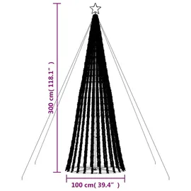 vidaXL LED Weihnachtsbaum 688 LEDs Warmweiß 300 cm