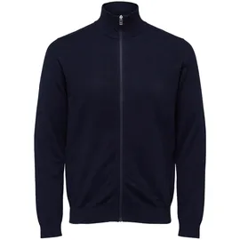 Selected HOMME Strickjacke SLHBERG FULL ZIP CARDIGAN blau