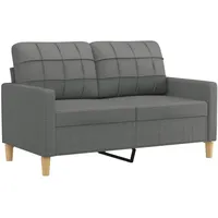 vidaXL 2-Sitzer-Sofa Dunkelgrau 120 cm Stoff