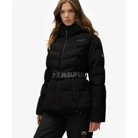Superdry Luxe Belted Padded Damen. Kapuzenjacke schwarz (L),