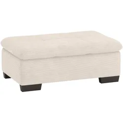 Hockerbank MR. COUCH "Haiti II", beige (stripes 8622 natur), B:118cm H:45cm T:66cm, Stripes (92% Polyester / 8% Nylon), Hocker, Polsterhocker, passend zu der Garnitur, wahlweise mit Kaltschaum