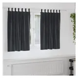 vidaXL Verdunkelungsvorhänge 2 pcs Dunkelgrau 140 x 140 cm Samt