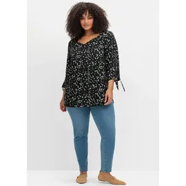 sheego Tunika in schwarz-gemustert | Gr.: 50