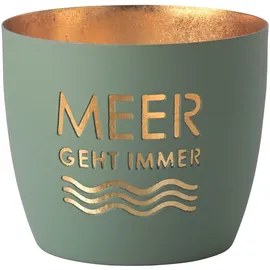 Giftcompany Windlicht Madras M Blau/Gold