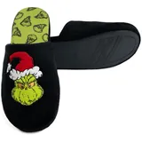 UNITED LABELS Grinch Hausschuhe für Damen und Herren, Schwarz, 40/41, Unisex Pantoffeln Winter, Puschen Weihnachten - 40/41 EU