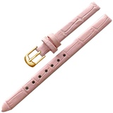 Uhren Zubehör Frauen-Weinlese Uhrenarmbänder echtes Leder-Bügel-Uhrenarmband 8mm 10mm Dornschliesse Gold Rosa,10mm