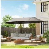 Outsunny Marktschirm 460 x 270 cm grau