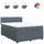 vidaXL Boxspringbett mit Matratze Dunkelgrau 140x200 cm Samt