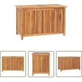 The Living Store Gartenbox 90x50x58 cm Massivholz Teak - Gartenbox - Holzkiste - Teakholz Gartenmöbel - Outdooraufbewahrung - Gartendekoration