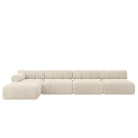 altdecor Ecksofa modulares Sofa Razon-L3 - 380x160x70 cm Beige Cord