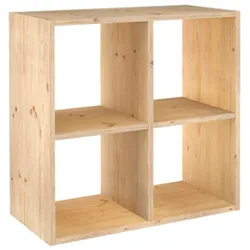 EDM MODULARES REGAL MIT 2X2 DYNAMISCHEN WÜRFELN MASSIVER KIEFER ASTIGARRAGA
