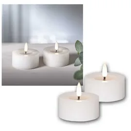 Star Trading Flamme Flow LED-Kerze 7 x 5,5 cm weiß