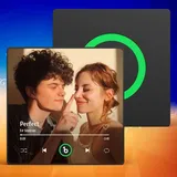 Personalisierter Musik Kühlschrankmagnet mit Foto & Song, Spotify Stil Fotomagnet, Individuelles Musik Geschenk für Paare, Freunde & Familie zu Weihnachten, Geburtstag, Valentinstag