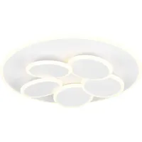 Trio Leuchten LED Deckenleuchte Mandela 35W, warmweiß-kaltweiß, weiß