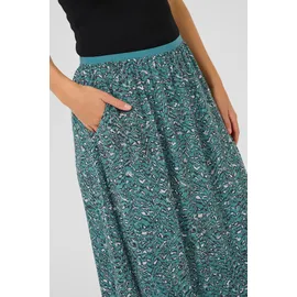 Kaffe Rock A-Linien-Röcke Teal/Black/White Bedruckt 44