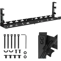 Maclean Brackets Maclean Kabel-Organizer Untertisch 433–728 mm Schwarz –