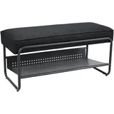 [en.casa] Schuhbank Lillehammer 90x37x42 cm Schwarz